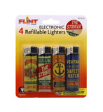 4PK ELECTRONIC LIGHTERS-RETRO