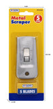 SCRAPER WITH RETRACTABLE BLADES 5PK