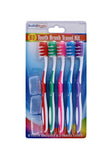 5PC TOOTHBRUSHES WITH TRAVEL CASES