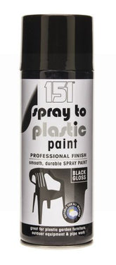 400ML SPRAY TO PLASTIC PAINT W/ BLACK GLOSS