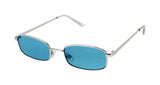 ELLA METAL SQUARE TURQUOISE SUNGLASSES