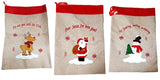 CHRISTMAS CRAFT SACK RED/NATURAL