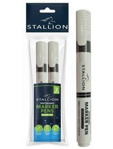 2PK STALLION WHITEBOARD MARKER PENS BLACK INK