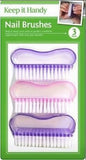 3PK KEEP IT HANDY NAIL BRUSHES