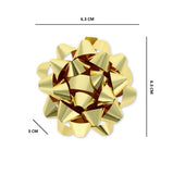 GOLD METALLIC SHINE GIFT BOW 6.3CM