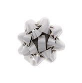 SILVER MATT SHINE GIFT BOW 6.3CM