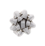 SILVER MATT SHINE GIFT BOW 6.3CM