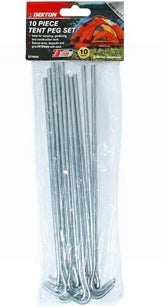 10PK 23CM DEKTON HEAVY DUTY TENT PEG SET