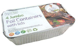 4 JUMBO FOIL CONTAINER W/LIDS