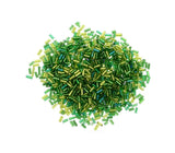 GLASS BUGLE BEADS GOING GREEN