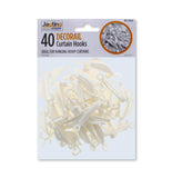40PK CURTAIN TRACK GLIDE HOOKS