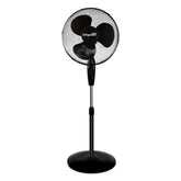 Infapower 16" Pedestal Fan | Black | Oscillating Cooling Fan | 3 Speed | Adjustable Height