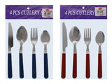 4PC ASSORTED PLASTIC CUTLERY SET