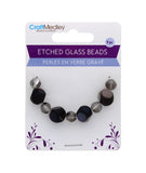 9 PC ETCHED GLASS BEADS CLASSIC