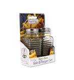2PK RETRO GLASS SALT & PEPPER SET