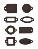 8 PC TAG MEDLEY LEATHER-LOOK