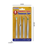 4PC TWEEZER SET