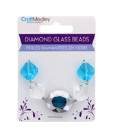 DIAMOND GLASS BEADS TURQUOISE