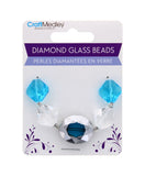 DIAMOND GLASS BEADS TURQUOISE