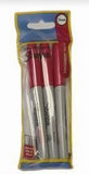 3PK PERMANENT MARKER STATIONERY SET METALLIC RUBY