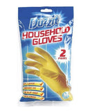 PK OF 2 PAIRS HOUSEHOLD GLOVES MEDIUM