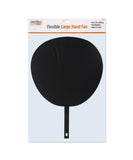 FLEXIBLE LARGE HAND FAN WHITE & BLACK