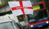 ASSORTED ENGLAND CAR FLAGS