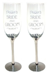 BRIDE & GROOM GLASS