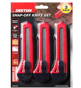 DEKTON SNAP-OFF KNIFE SET RED
