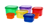 7PC PLASTIC FOOD CONTAINER W/STICKERS