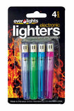 4PK REFILLABLE ELECTRONIC LIGHTERS