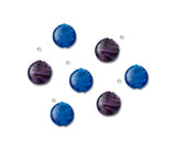 7 PC LAMPWORK GLASS BEADS PURPLE HAZE