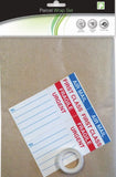 BROWN PARCEL WRAP W/ ADHESIVE LABELS & SELLOTAPE