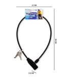 ASSORTED WIRE COATED BIKE LOCK W/ 2 KEYS