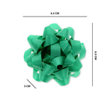 GREEN MATT SHINE GIFT BOW 6.3CM