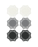6 PC FELT DOILIES CLASSIC 3 COLOURS