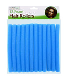12 FOAM HAIR ROLLERS
