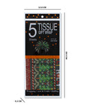 5 SHEETS TISSUE GIFT WRAP XMAS 20'' X 26''