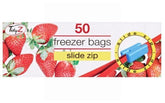 50PK TIDYZ FREEZER BAGS W/SLIDE ZIP