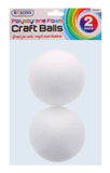 2PC POLYSTYRENE FOAM CRAFT BALLS 9.5cm