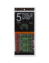 5 SHEETS TISSUE GIFT WRAP XMAS 20'' X 26''