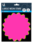 20 ASSORTED LARGE NEON STARS