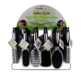 ASSORTED HAIR BRUSHES AND MIRROR