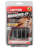 4 PIECE DAMAGED SCREW REMOVER w/ STORAGE CASE