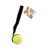 DOG TOY TENNIS BALL WITH NYLON TUG STRAP