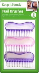 3PK KEEP IT HANDY NAIL BRUSHES