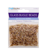 GLASS BUGLE BEADS GOLD NUGGET