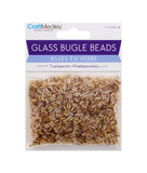 GLASS BUGLE BEADS GOLD NUGGET