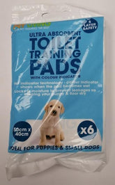 PET TOUCH ULTRA ABSORBENT TOILET TRAINING PADS WHITE 50CM X 40CM 6 PACK