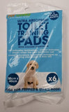PET TOUCH ULTRA ABSORBENT TOILET TRAINING PADS WHITE 50CM X 40CM 6 PACK